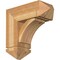 Ekena Millwork Thorton Arts and Crafts Rough Sawn Bracket w/ Offset Brace, Western Red Cedar, 8"W x 20"D x 20"H BKT0806X20X20THR03RWR - alternate 1